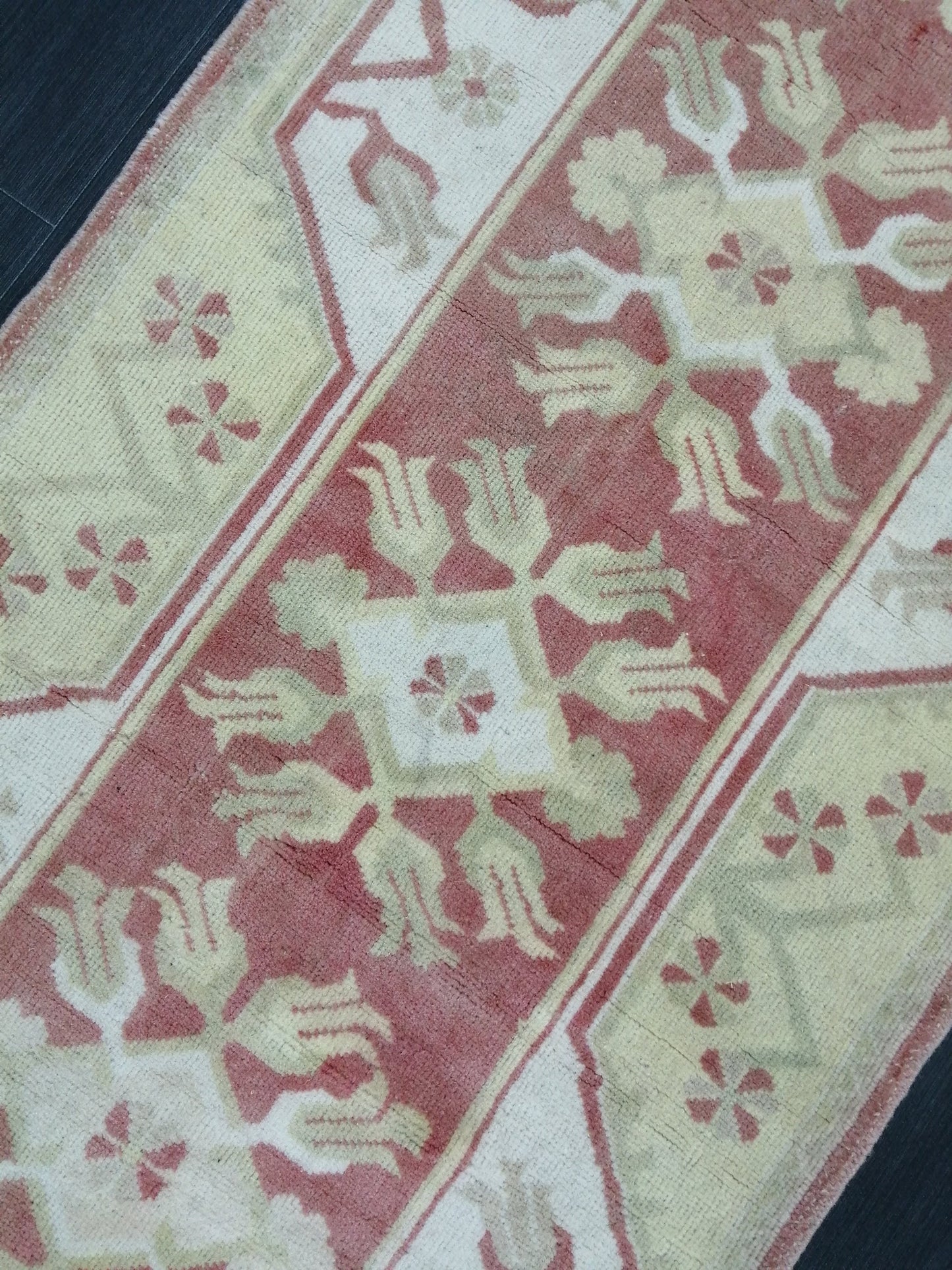 Muted Oushak Runner 2.5 x 9.5 Kitchen Runner Rug Wool Runner Rug Wool Oushak Rug Turkish Runner Rug Vintage Runner Rug Hallway Runner Rug