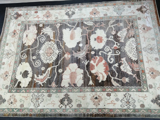 OUSHAK RUG, 12.4 x 8.7 Turkish Oushak Rug, Vintage Oushak Rug Wool Oushak Rug Hand Made Rugs, AUTHENTIC Oushak Rug