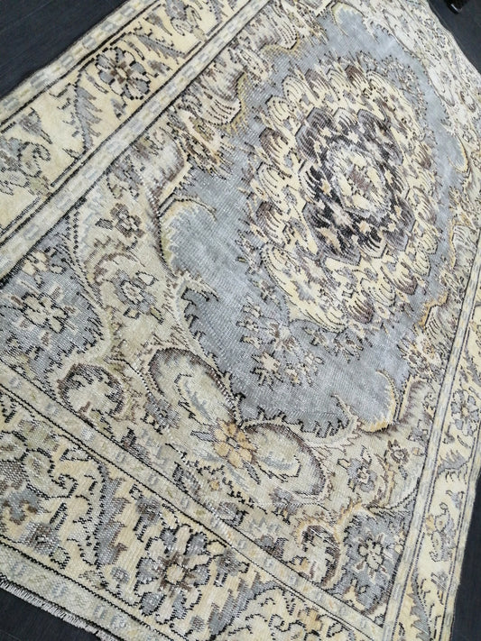 Oriental 6 x 10 Vintage Oushak Runner Rug Vintage Hand Knotted Rug Hand Made Rugs Vintage Turkish Rug Persian Rug