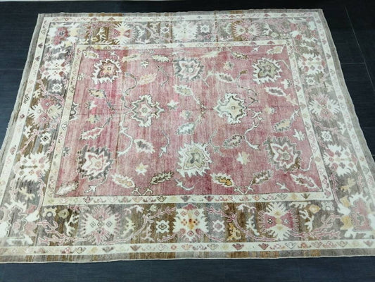 Vintage Rug OUSHAK RUG 10 x 8.3 TURKISH Oushak Rug Modern Oushak Rug Vintage Rug Wool Oushak Rug Hand Made Rugs Vintage Turkish Rug 8x10 rug