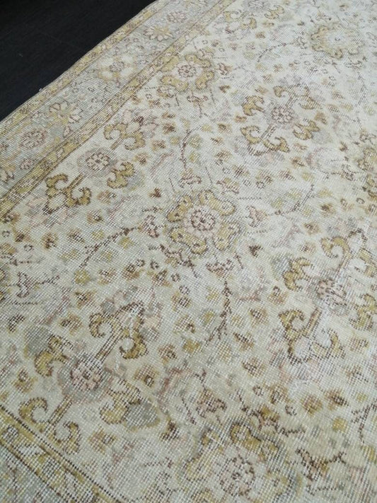 Vintage Rugs 9.2 x 5.3 TURKISH HAND MADE Rugs 10x6 Vintage Turkish Rugs Oushak Rug Large Turkish Oushak Rug, Vintage Oushak Rug, Wool Rug