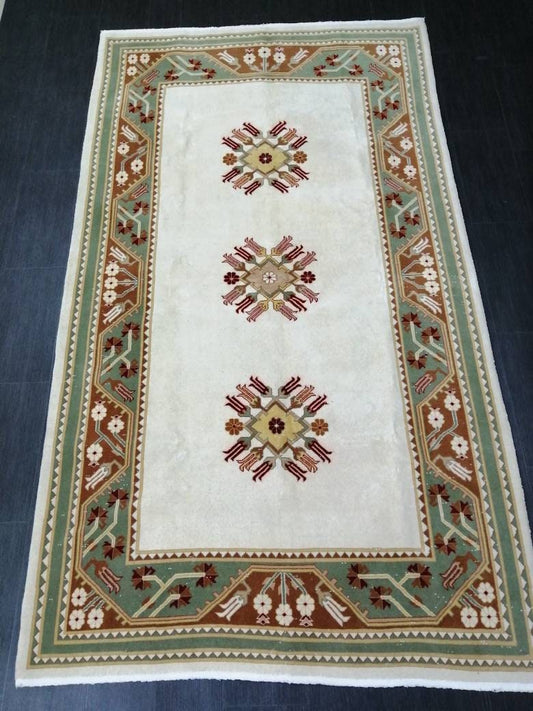 Oriental Rugs, Hand Made Rug, Muted Oushak Rug, Rustic Rug, 5.2 x 9.3 Rug,Turkish Rug, Farmhouse Rug, Vintage Rug, Wool rug