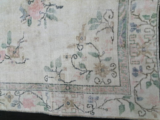 MUTED Rug, 5 x 8.6 Vintage Hand Made Rug, Oushak Rug, Faded Rustic Rug, ORIENTAL Rug, Turkish Rug, Farmhouse Rug, Vintage Persian rug