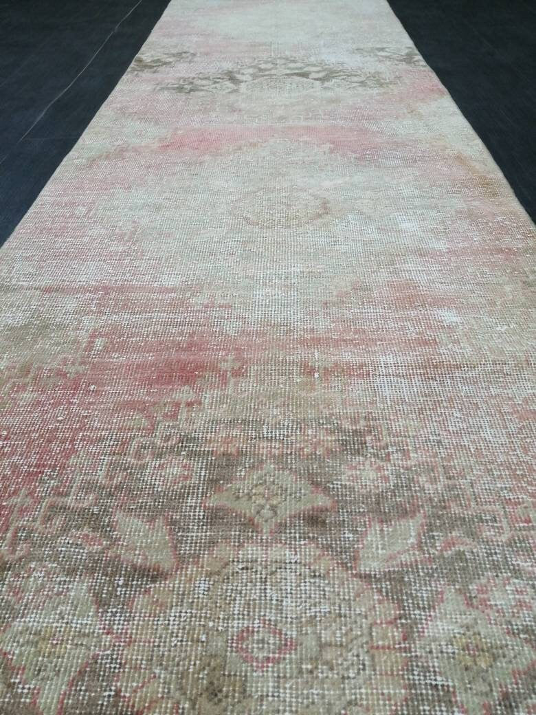 Distressed Antique Runner Rug 2.7 x 11.3 Vintage Runner Rug Distressed Persian Runner Hallway Runner Rug Kitchen Runner Rug Wool Runner