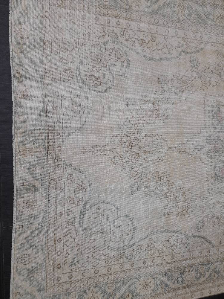 DISTRESSED Hand Made Rug 7X10 Vintage Turkish Rug Natural wool Rug ORIENTAL Rug, Living Room Rug, Oushak Rug, Hand Knotted Rug Antique Rug