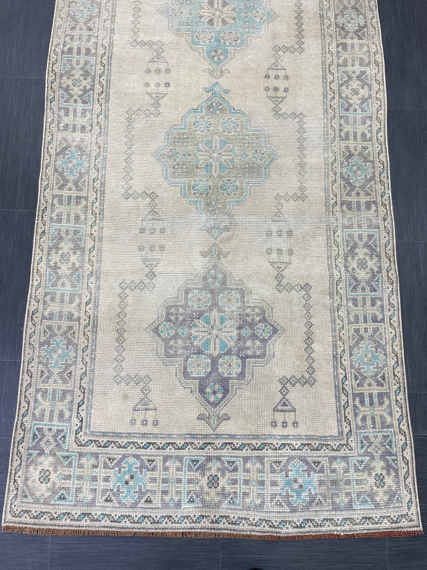 Muted Vintage Runner Rug 3.9 x 11.6 Vintage Persian Runner Rug Hallway Runner Rug Turkish Runner Kitchen Runner Rug Antique Wool Runner