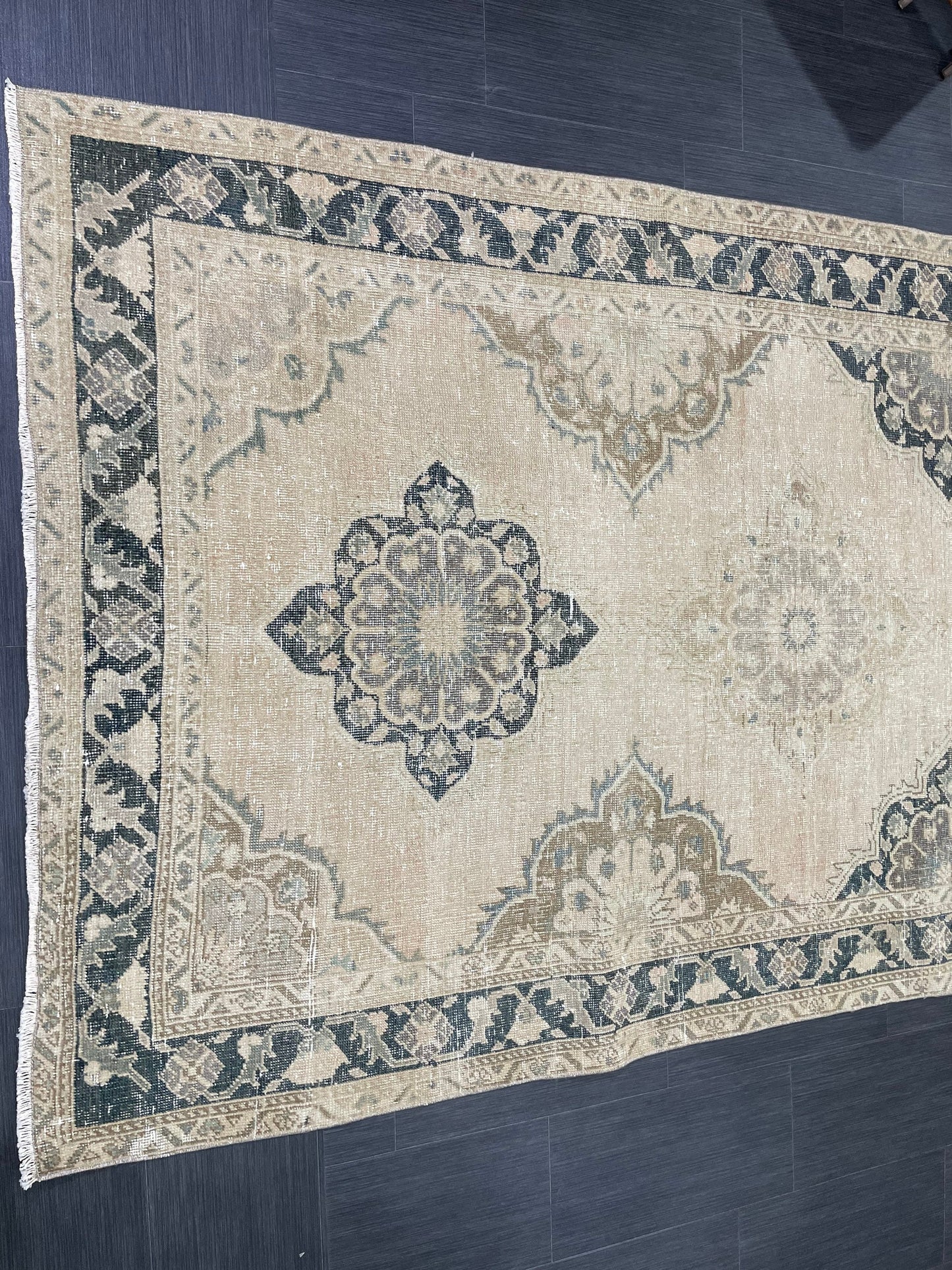 MUTED Turkish Runner Rug 5 x 13.5 Runner Antique Oushak Runner Faded Vintage Runner Rug Muted Vintage Muted Runner Rug Persian Runner