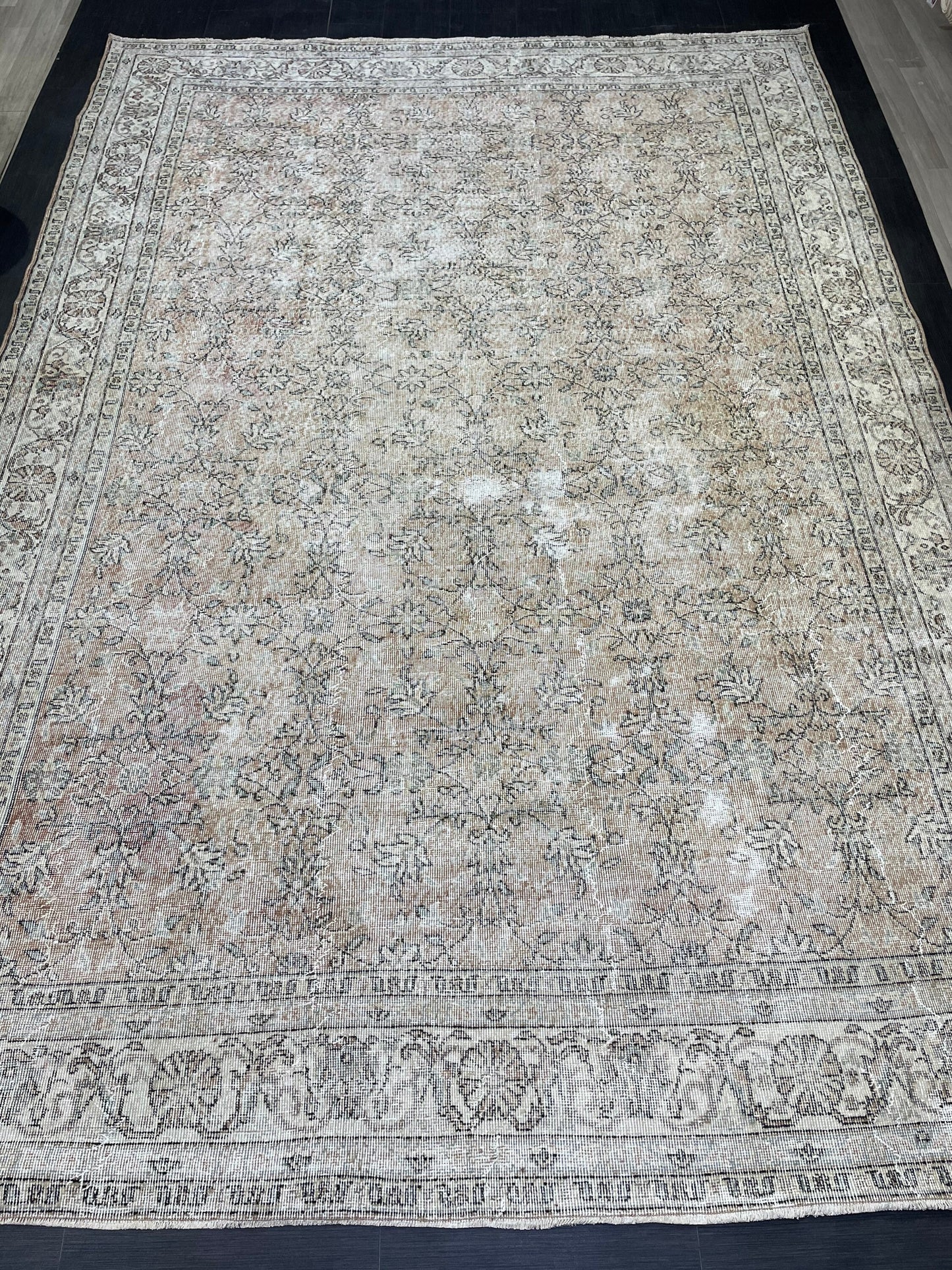 Large Vintage RUG, 8.5 x 12 Rug, Distressed Persian Rug Wool Hand Knotted Rug Oriental Handmade Rug Vintage Turkish Rug