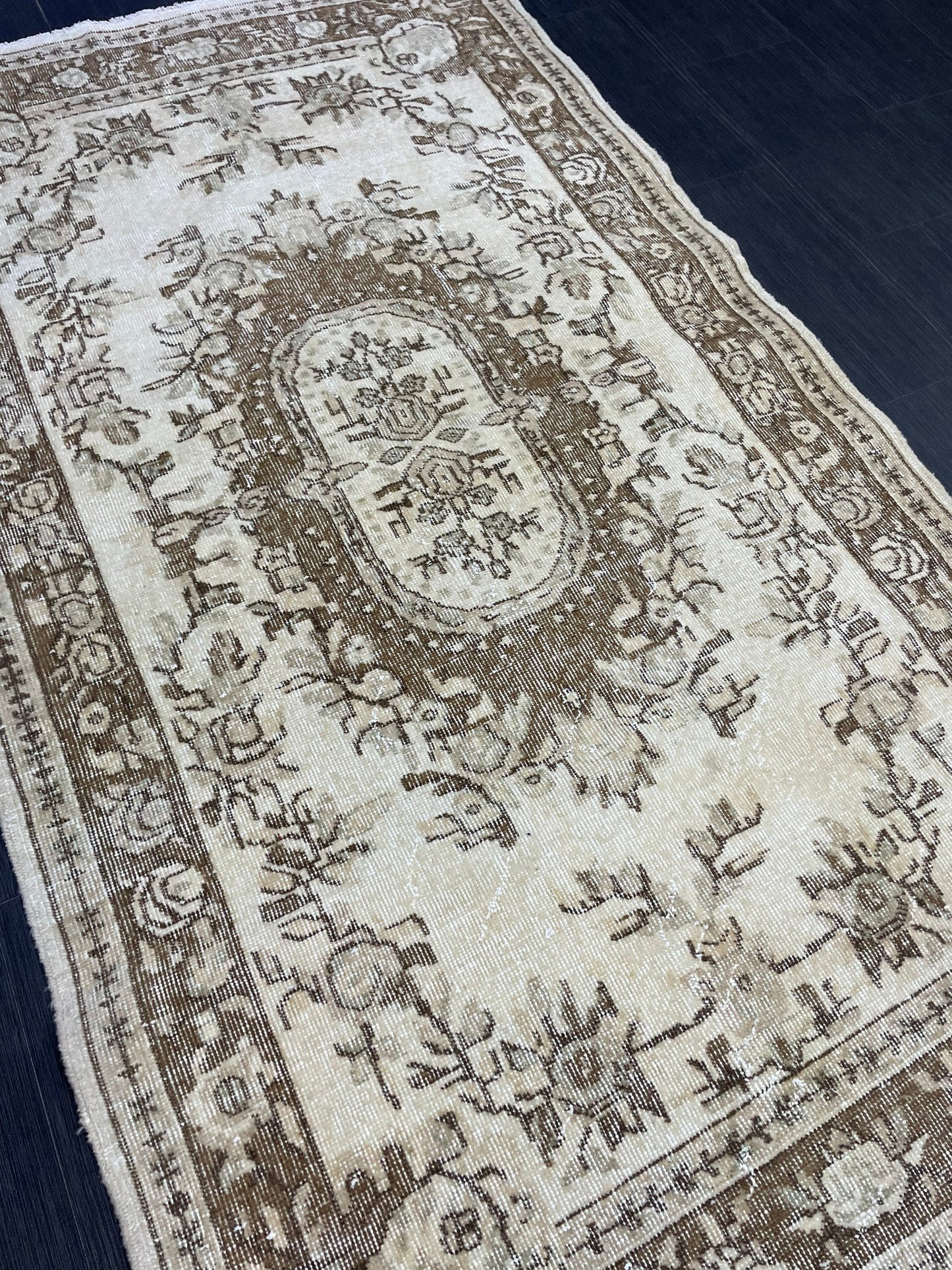 Neutral Rug, Persian RUG, Oushak 4x7 Rug, TURKISH Rug, Handknotted Rug, Oriental Rug, Vintage Rug, Handmade Rug, Antique Rug, woven rug.