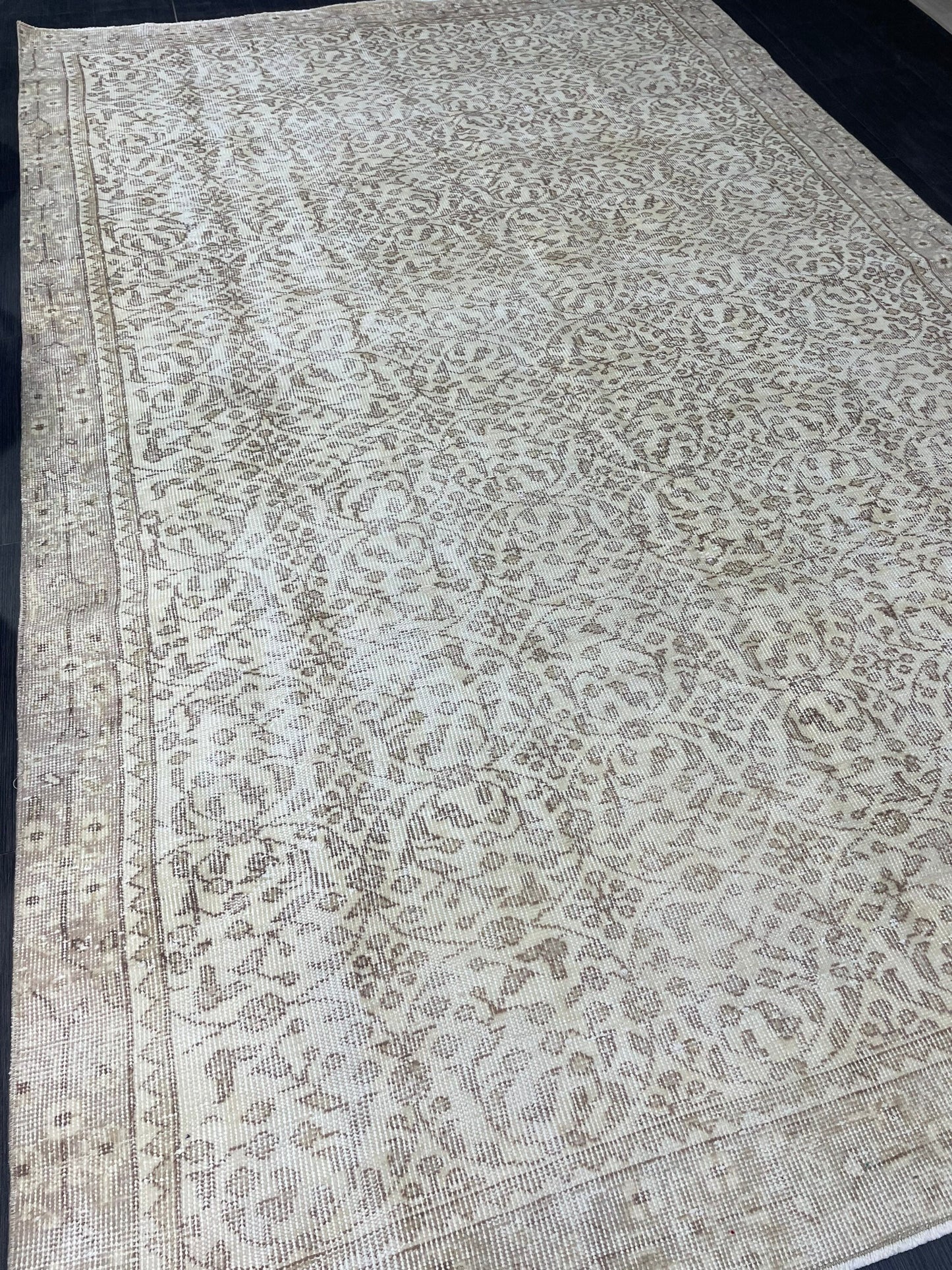 Neutral Vintage Rug, Muted 5.10 x 9.3 Rug, Living Room Rug,Oushak Rug,Hand Knotted Rug, Persian Rug,Turkish Rug, Handmade Rugs