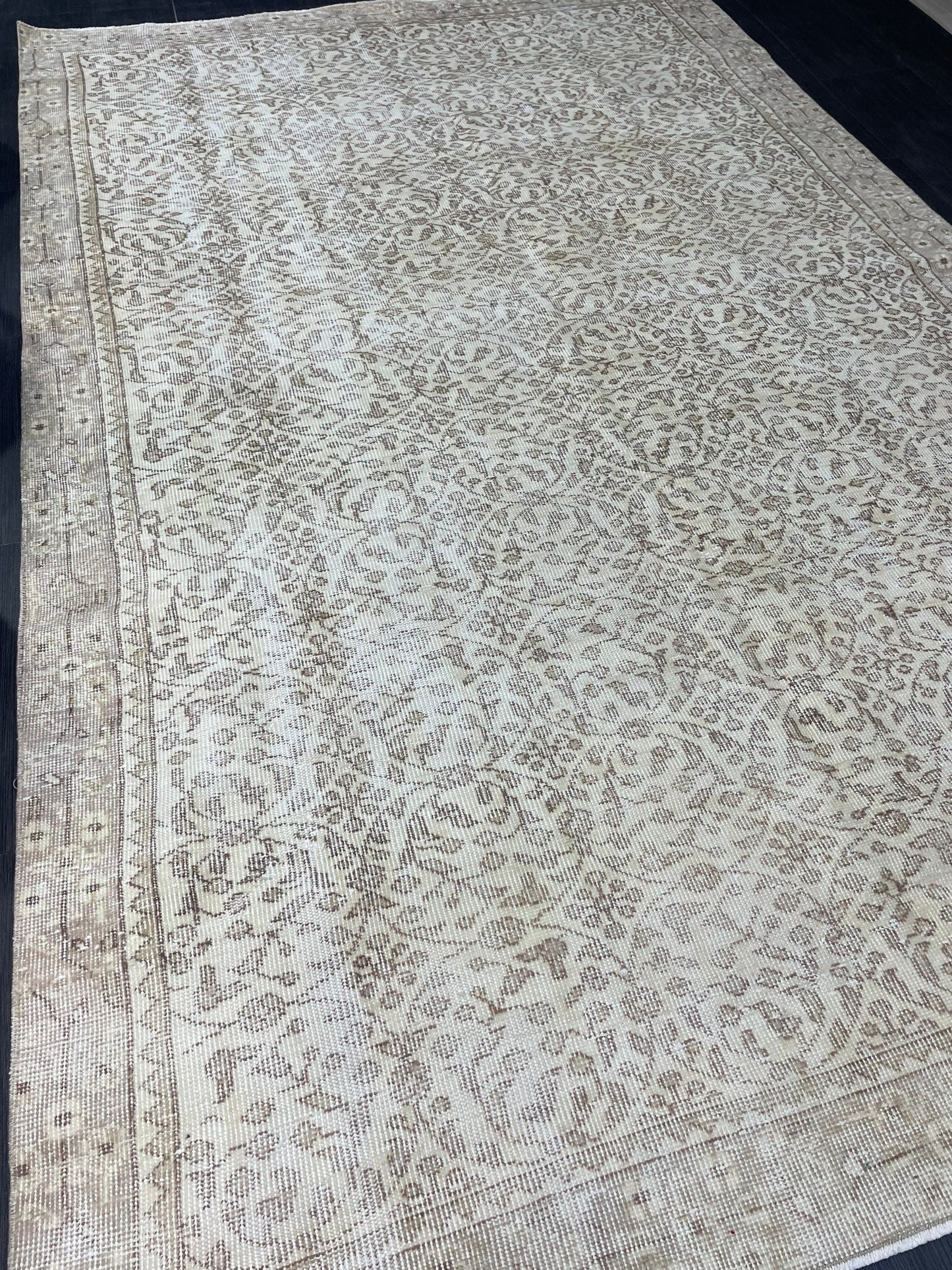 Neutral Vintage Rug, Muted 5.10 x 9.3 Rug, Living Room Rug,Oushak Rug,Hand Knotted Rug, Persian Rug,Turkish Rug, Handmade Rugs