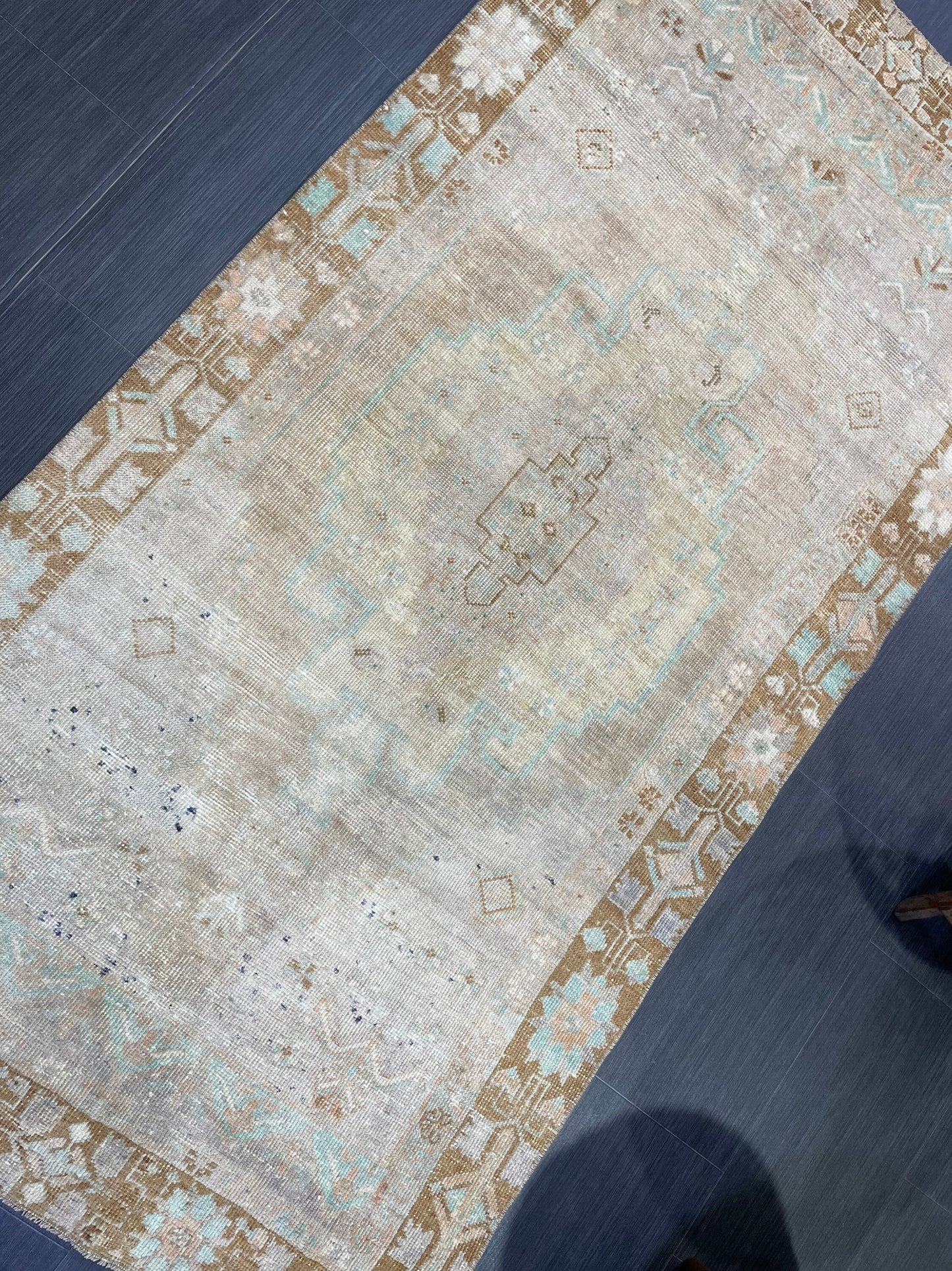 Muted Turkish Rugs,Oushak 3.4 x 6.7 Rug, Hand Knotted Rug, Wool Persian Rug,Handmade Rug,Turkish Rug, Farmhouse Rug, Vintage Rug, Floor Art