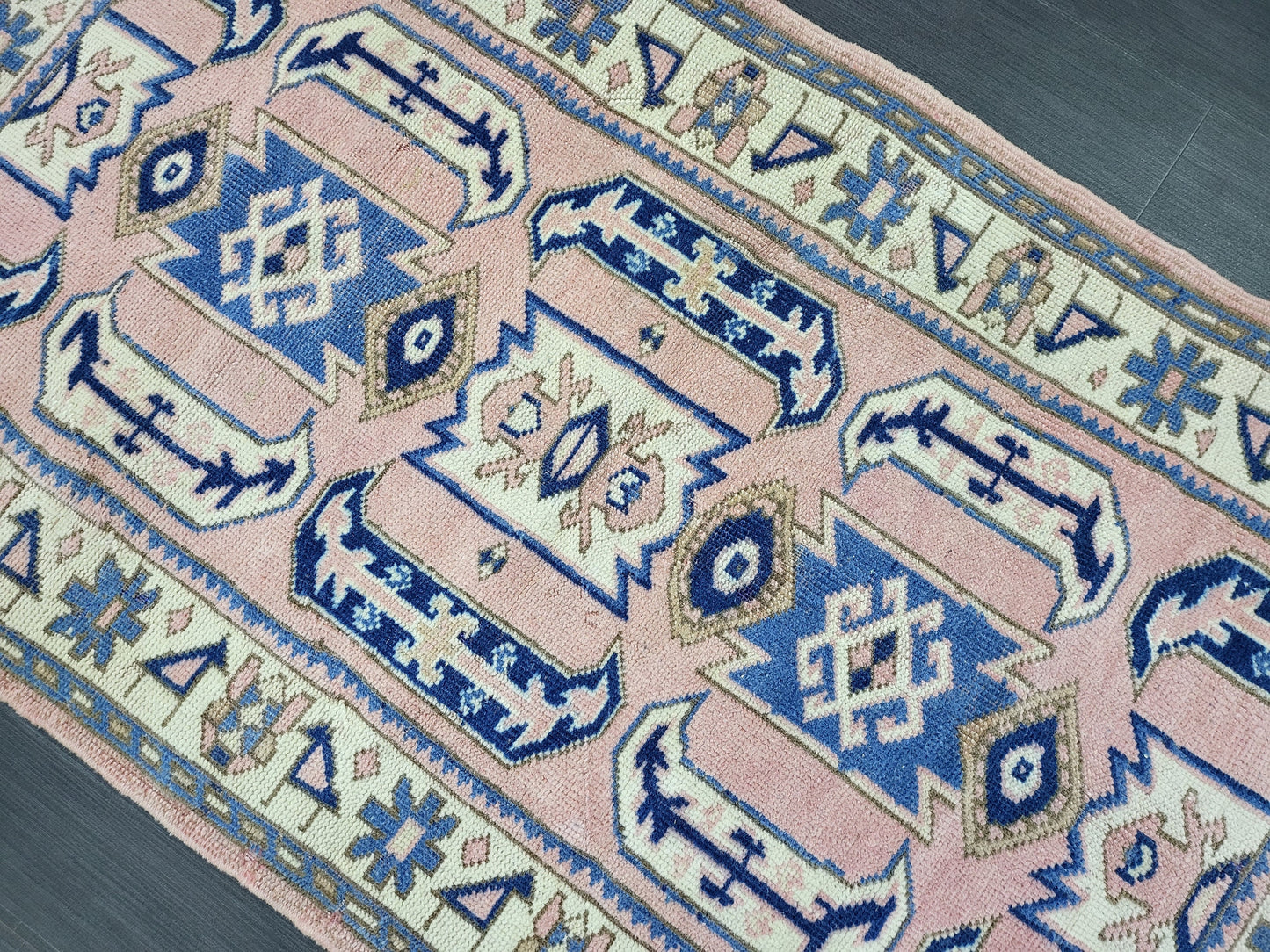 3x5 Vintage Rug, TURKISH HANDMADE Rug, Vintage Turkish Rug, Oushak Rug, Turkish Oushak Rug, Vintage Handknotted Rug, Wool Rug