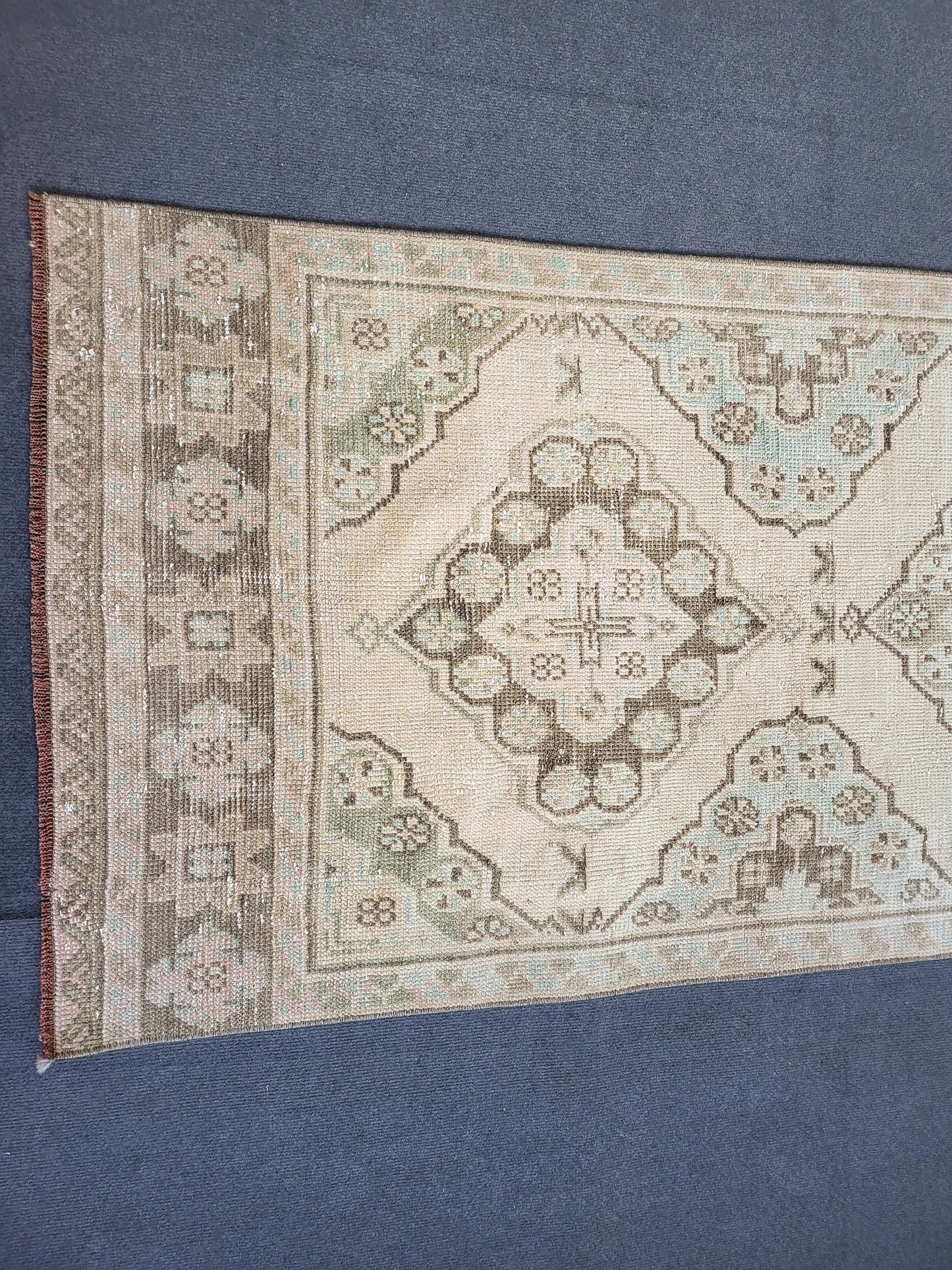 Muted Oushak Runner Rug 2.8 x 11.3 Turkish Runner Rug Vintage Runner Rug Hand Knotted Runner Rug Persian Runner Rug Wool Runner Rug