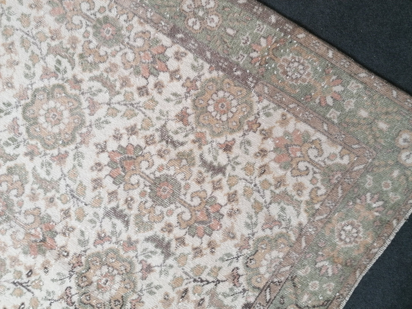 Oushak turkish rug 6.3 x 10 large vintage rug, vintage oushak rug, unique hand made