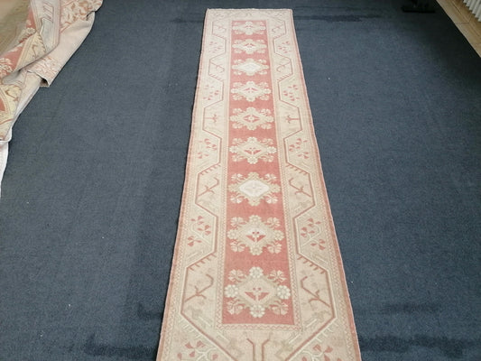 2.7 x 10 Runner rug turkish vintage runner rug,hallway runner rug,kitchen runner rug turkish