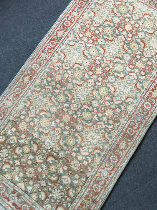 2.4 x 4.5 ft vintage turkish kitchen small rug, mini wool rug