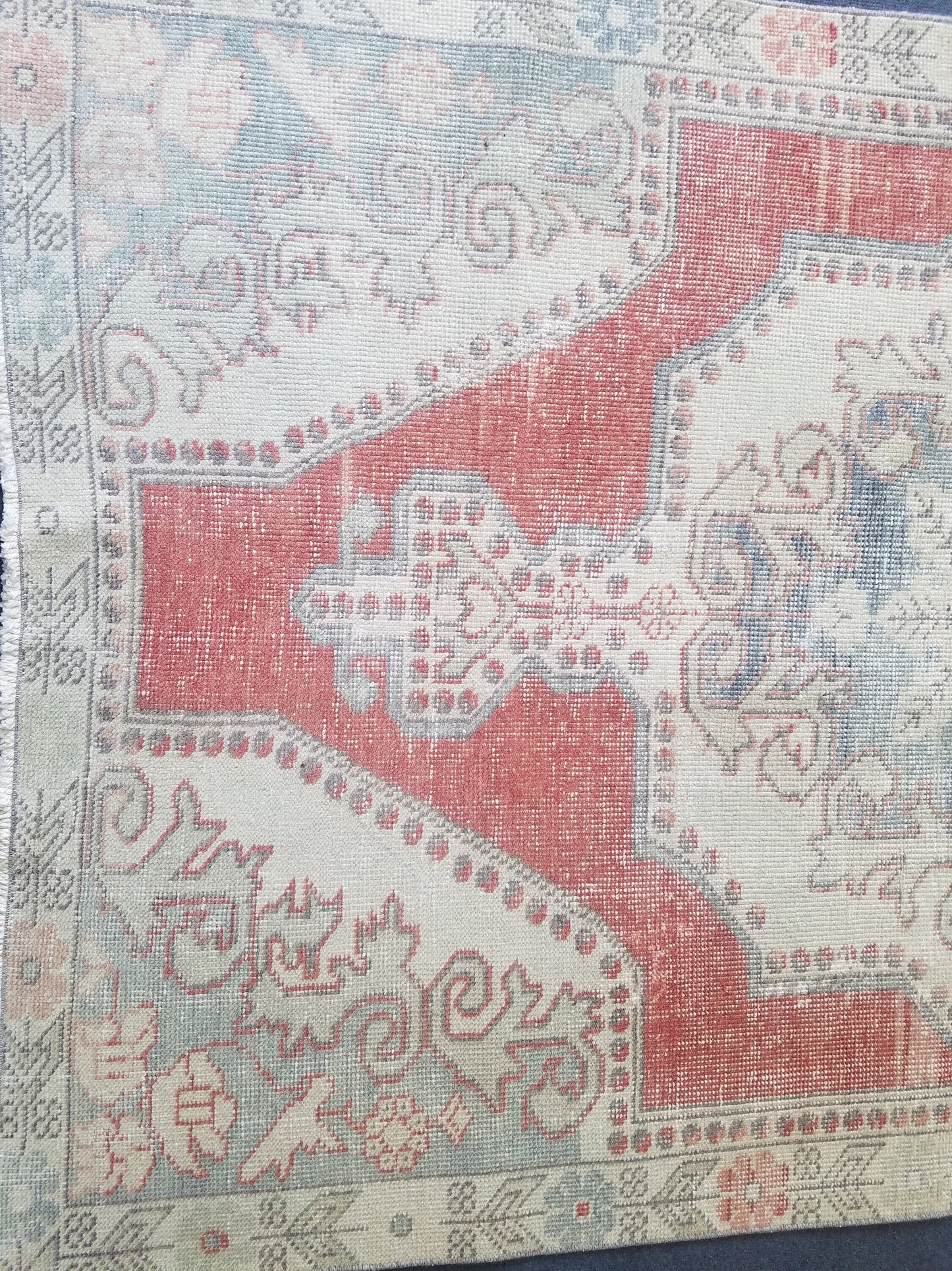 55 x 83 inchesTurkish rug, vintage rug, oushak rug, kitchen rug, bohemian rug, traditional