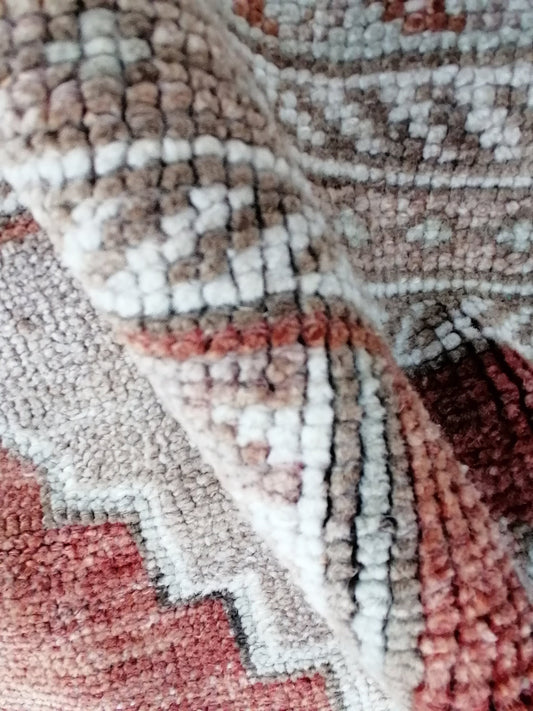 2x10 vintage runner, turkish wool runner, handmade runner rug, oushak runner rug,