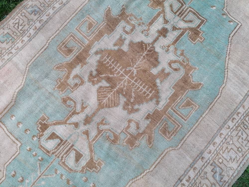 5 x 13 Oushak rug, handmade runner area, hallway rug