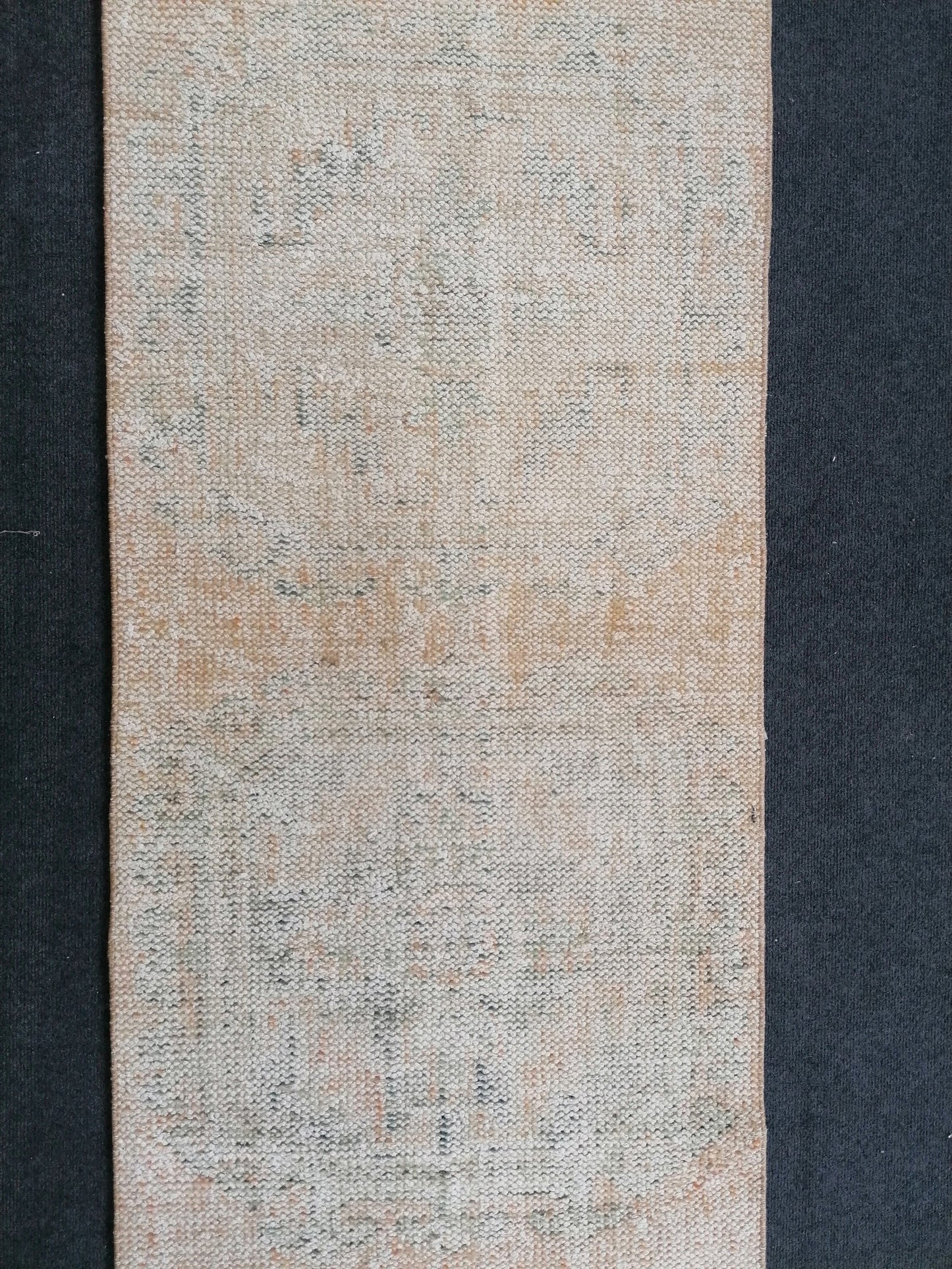 2.4 x 12.2 distressed runner rug turkish runner rug muted vintage runner rug