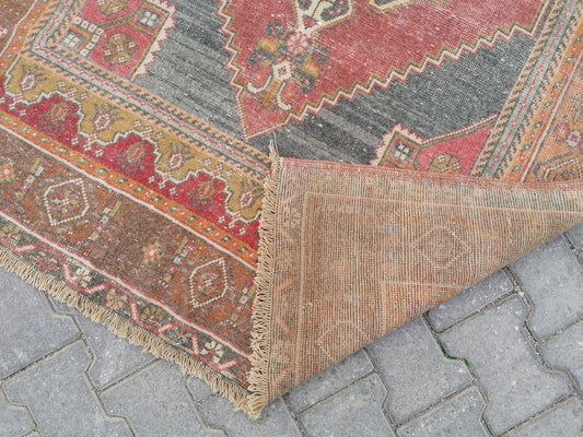 4.4 x 7.2 Turkish rug, vintage rug, vintage oushak rug, decorative turkish rug,