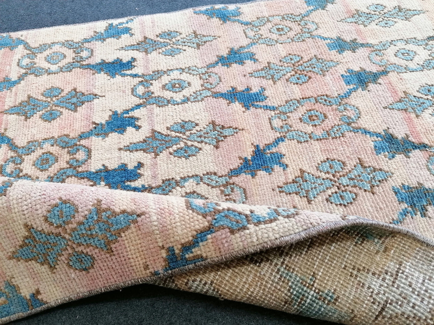 2.5 x 13 feet turkish runner rug, long vintage oushak runner rug,