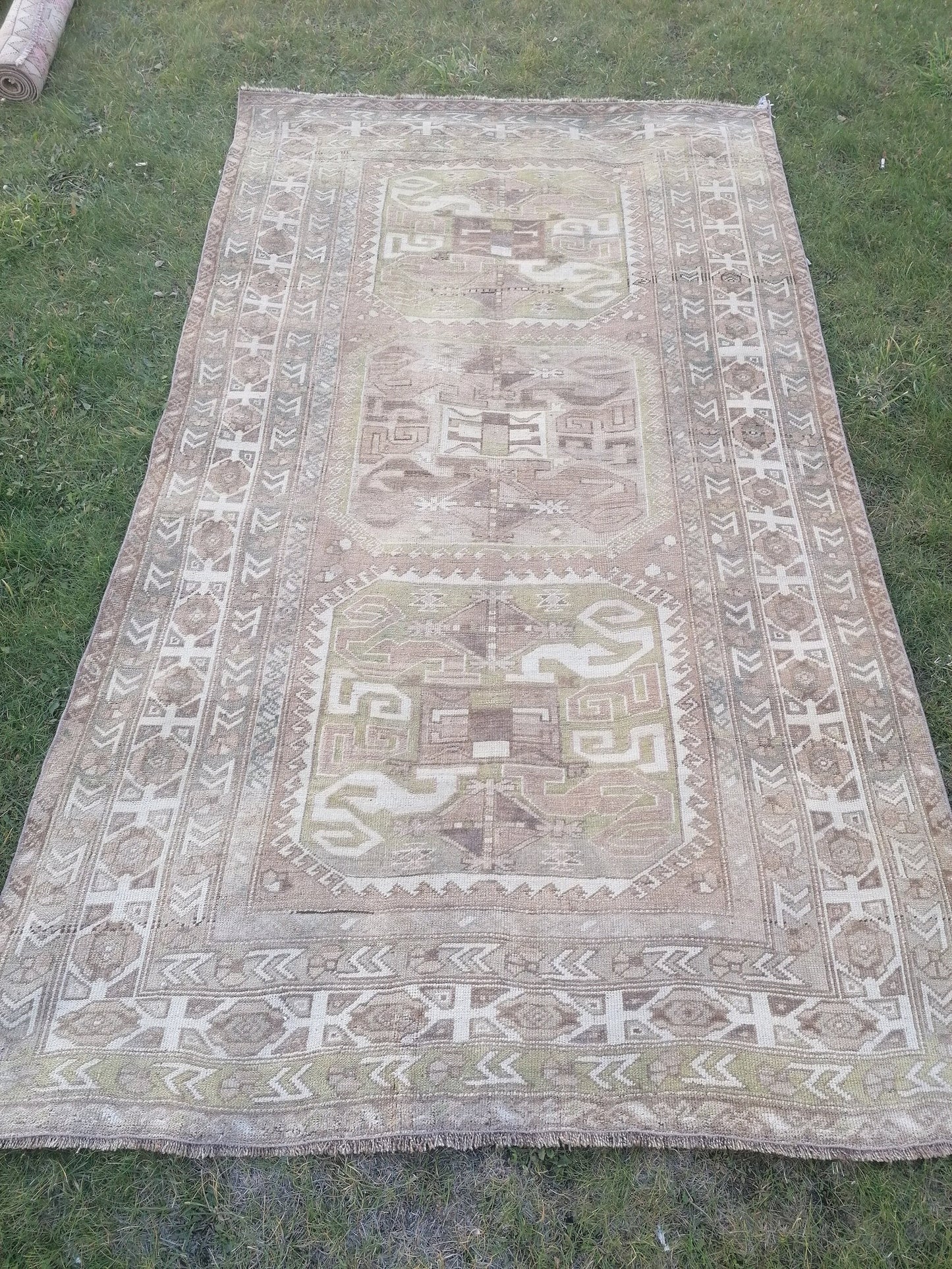 5 x 8.4 Oushak rug vintage oushak rug unique hand made