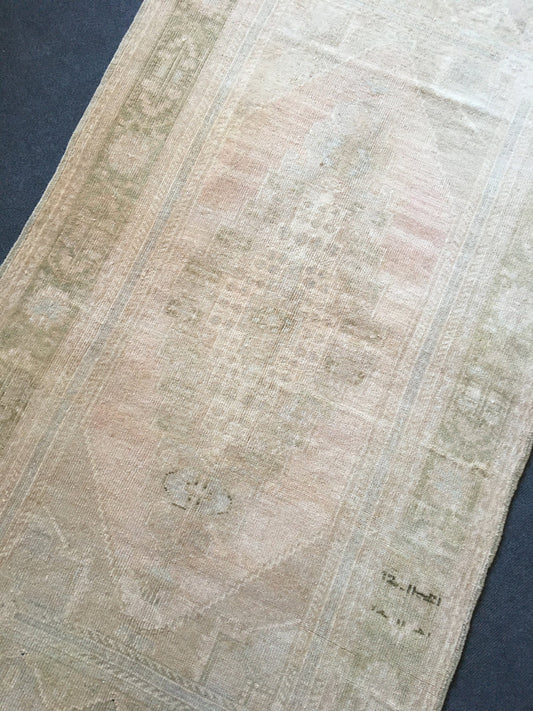 3x6 feet destroyed color handmade wool turkish rug, large vintage area rug, oushak living room floor rug, muted natural color bedroom rugs