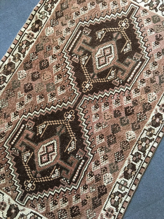 3x5 feet natural color handmade turkish middle rug, vintage medium size kitchen floor rug, brown muted antique bedroom rug, living room rugs