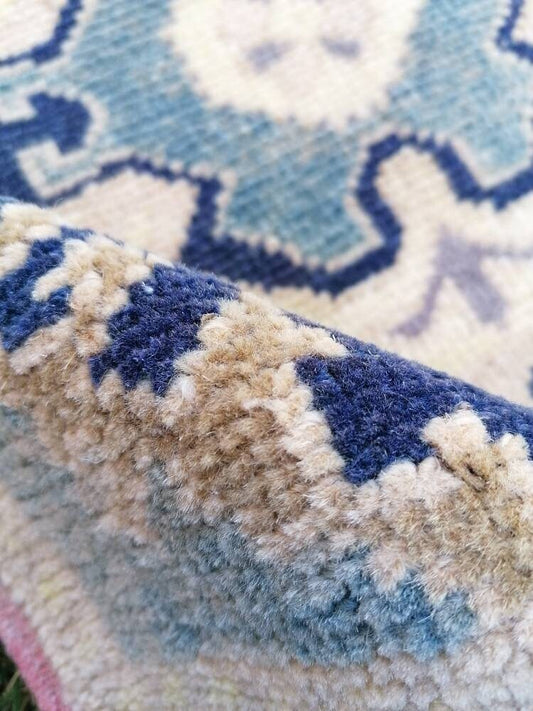 Oushak wool rug, turkish small rug vintage rug unique hand made rug kitchen rug bohemian rug 2x2
