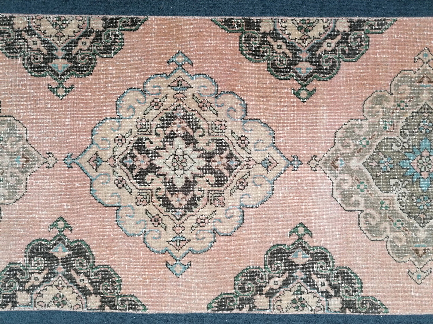 2.9 x 12.6 oushak turkish runner, vintage wool rug, hallway runner, vintage handmade runner, kitchen runner rug