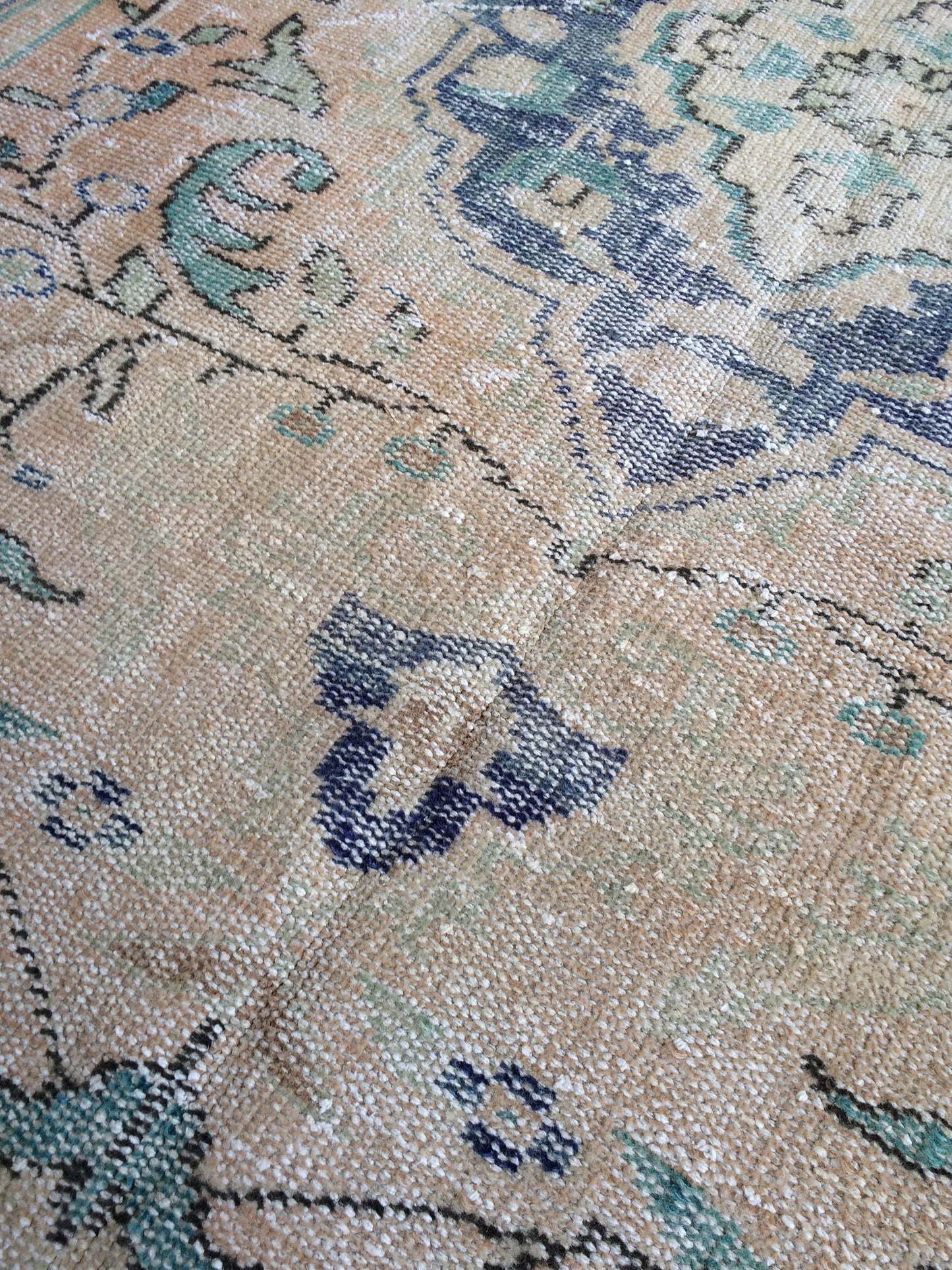 5.2 x 9.3 Large Area OUSHAK RUG TURKISH Oriental Rug Vintage Persian Rug Vintage 5x9 Rug Wool Oushak Rug Hand Made Rugs Vintage Turkish Rug