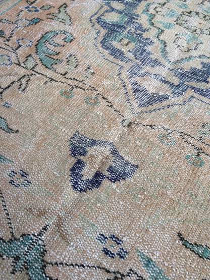 5.2 x 9.3 Large Area OUSHAK RUG TURKISH Oriental Rug Vintage Persian Rug Vintage 5x9 Rug Wool Oushak Rug Hand Made Rugs Vintage Turkish Rug