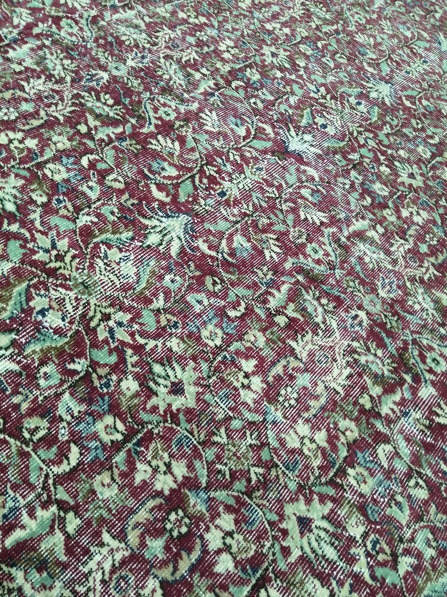 Large TURKISH Oushak Rug 6.7 x 9.7 Vintage Oushak Runner Rug Vintage Runner Rug Wool Oriental Rug Hand Made Rugs Turkish Rug