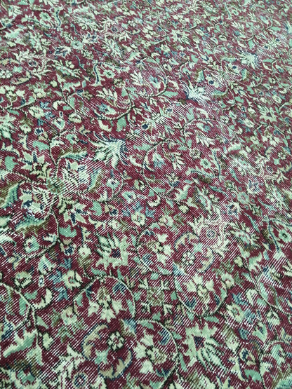 Large TURKISH Oushak Rug 6.7 x 9.7 Vintage Oushak Runner Rug Vintage Runner Rug Wool Oriental Rug Hand Made Rugs Turkish Rug