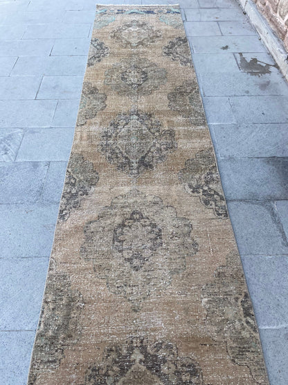 Extra Long Turkish Runner Very Long Oushak Runner Rug 2.8 x 17.8 Vintage Stair Runner Rug XL Oriental Runner Rug Staircase Runner rug