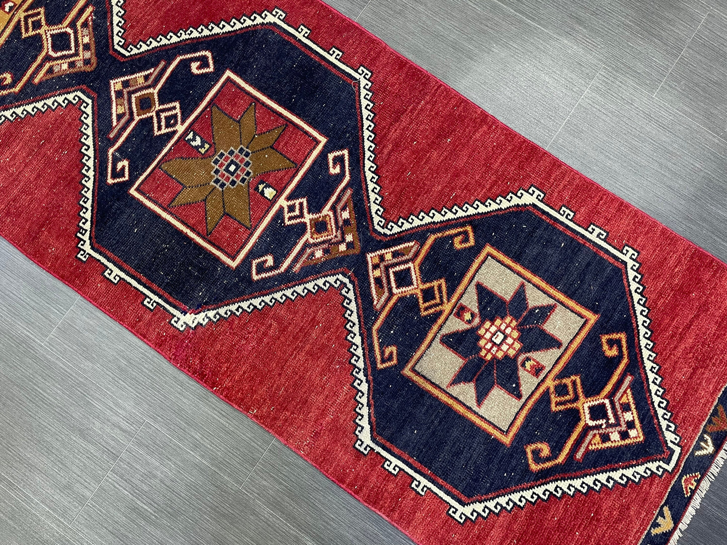 Wool Vintage Runner Rug, Turkish Runner 2.6 x 12.2 Rug, Orienta Runner Rug, Vintage Runner Rug, Hallway Runner Rug Kitchen Runner.