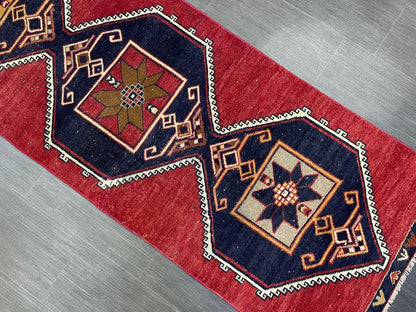 Wool Vintage Runner Rug, Turkish Runner 2.6 x 12.2 Rug, Orienta Runner Rug, Vintage Runner Rug, Hallway Runner Rug Kitchen Runner.