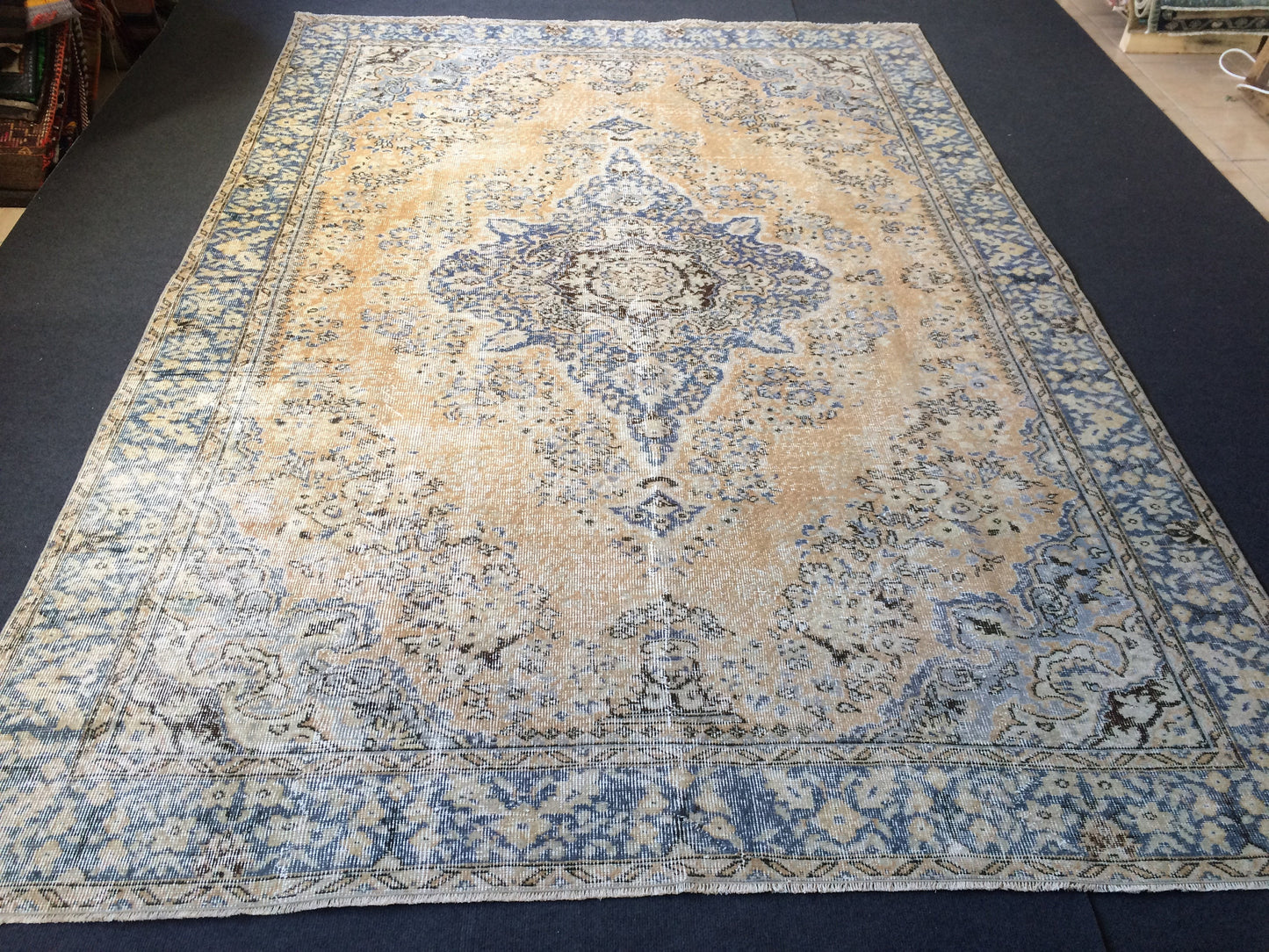 10 x 6.8 Vintage rugs Turkish rug Oushak Rug 7 by 10 Muted Rug