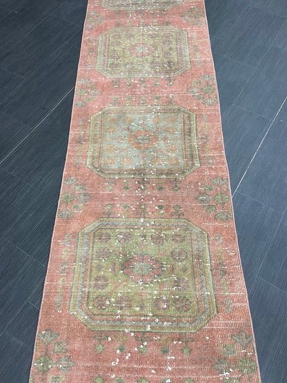 Staircase Runner Rug 2.3 x 19 Extra Long Wool TURKISH Runner Rug Vintage Runner Rug Oriental Runner Rug Staircase Runner Hand Knotted Runner