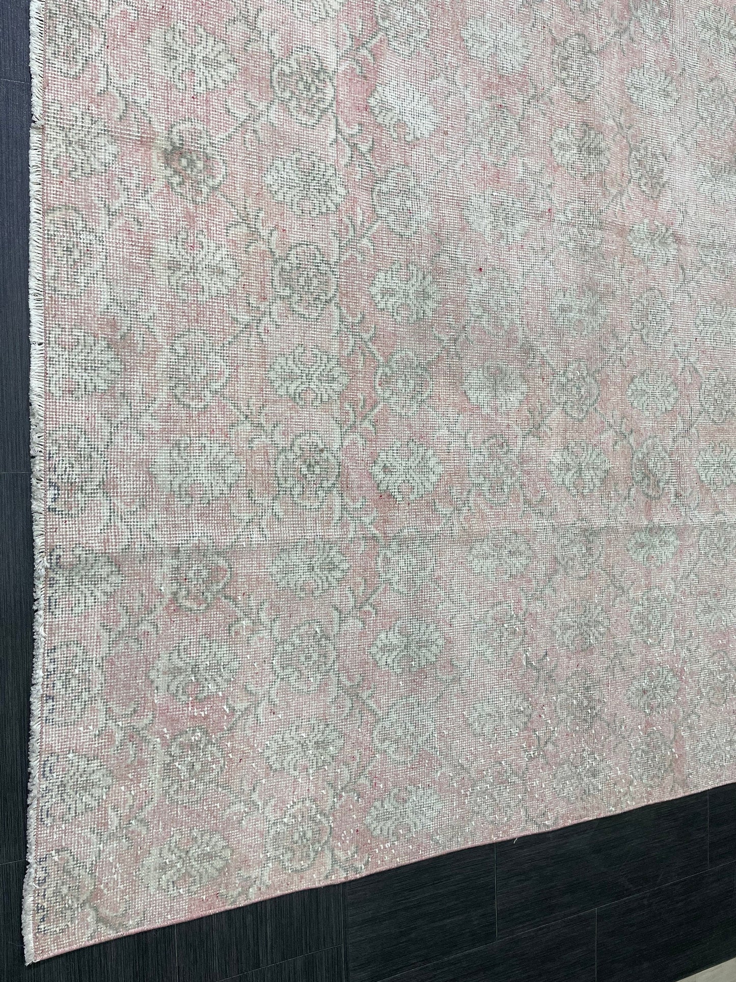 Large Muted Oushak Rug 7.2 x 12 Distressed Rug Vintage Turkish Rug Hand Knotted Rug Vintage Handmade Persian Rug