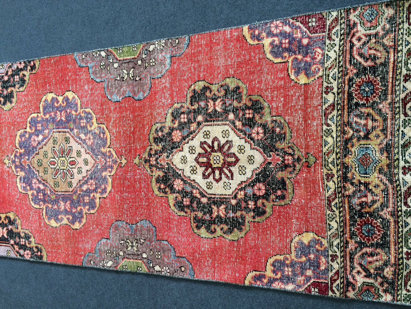 13 x 2.10 Vintage Runner Rug Oushak Runner Rug Turkish Runner Rug  Hallway Runner Rug Kitchen Runner Rug Wool Runner Rug Bohemian Runner