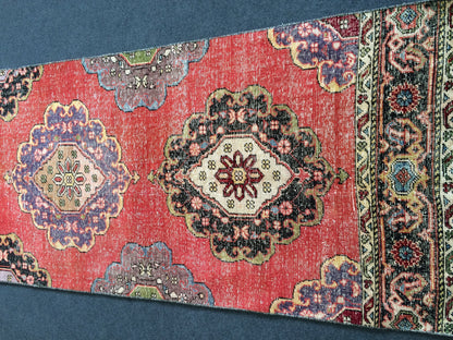 13 x 2.10 Vintage Runner Rug Oushak Runner Rug Turkish Runner Rug  Hallway Runner Rug Kitchen Runner Rug Wool Runner Rug Bohemian Runner