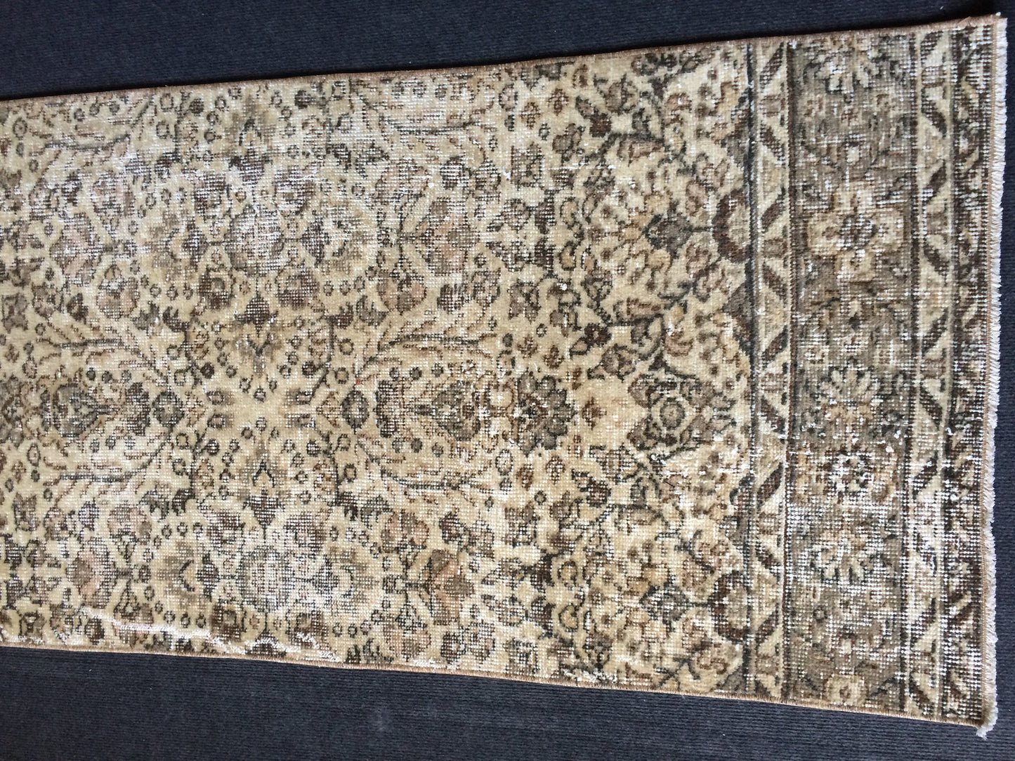 2.4 x 10.8 Oushak Runner Rug, Turkish Runner Rug, Vintage Runner Rug, Hallway Runner Rug, Kitchen Runner Rug,Cream Runner Rug,Neutral Runner