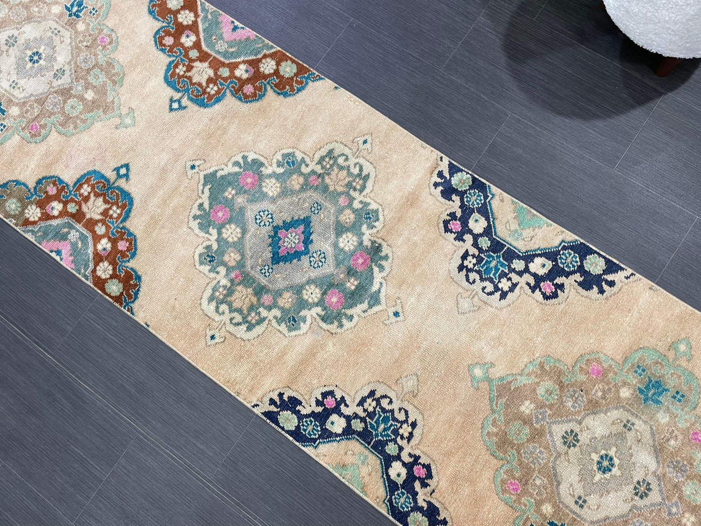 Handmade Runner RUG 2.5 x 11.5TURKISH Oushak Rug Vintage Runner Rug Vintage Runner Rug Wool Oushak Rug Antique Rug Hand Knotted Rug