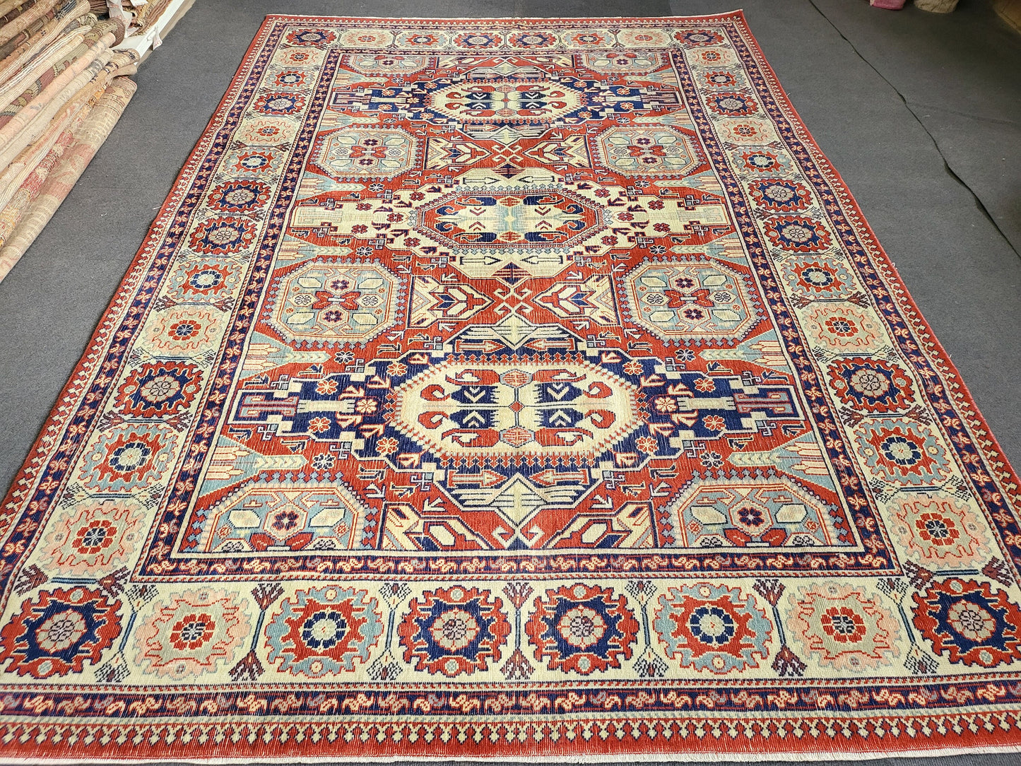 Large OUSHAK RUG, TURKISH 6.5 x 9.3 Oushak Rug, Vintage Rug Low Wool Pile Persian Rug Handmade Rug living room Rug loom rug wholesale rugs