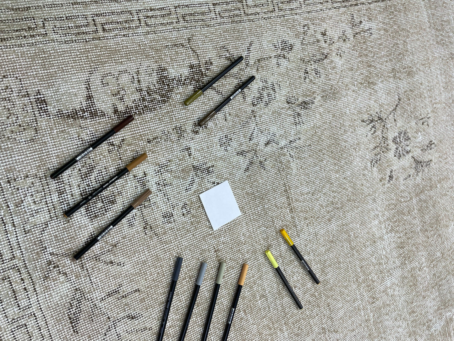 Wool Vintage Rug, Turkish 6.9 x 10 Rug, Muted Handknotted Rug, Handmade Rug, Persian Rug, Living Room Rug, Turkish Kitchen Rug