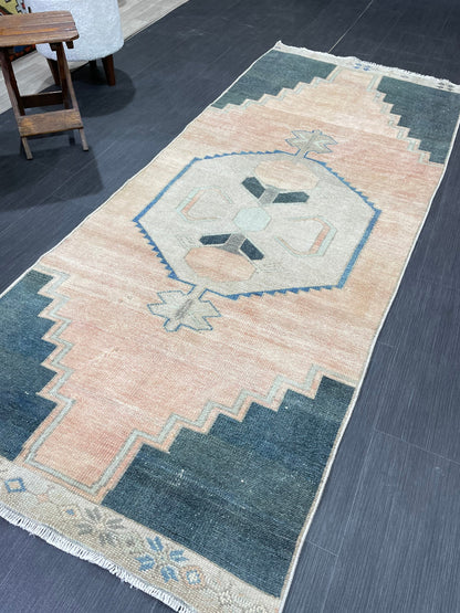 Handmade Rug Oushak 3.1 x 7.5 Rug Hand Knotted Rug, Antique Rug, Rug Runner, Turkish Rug, Farmhouse Rug, Vintage Rug, Wool rug