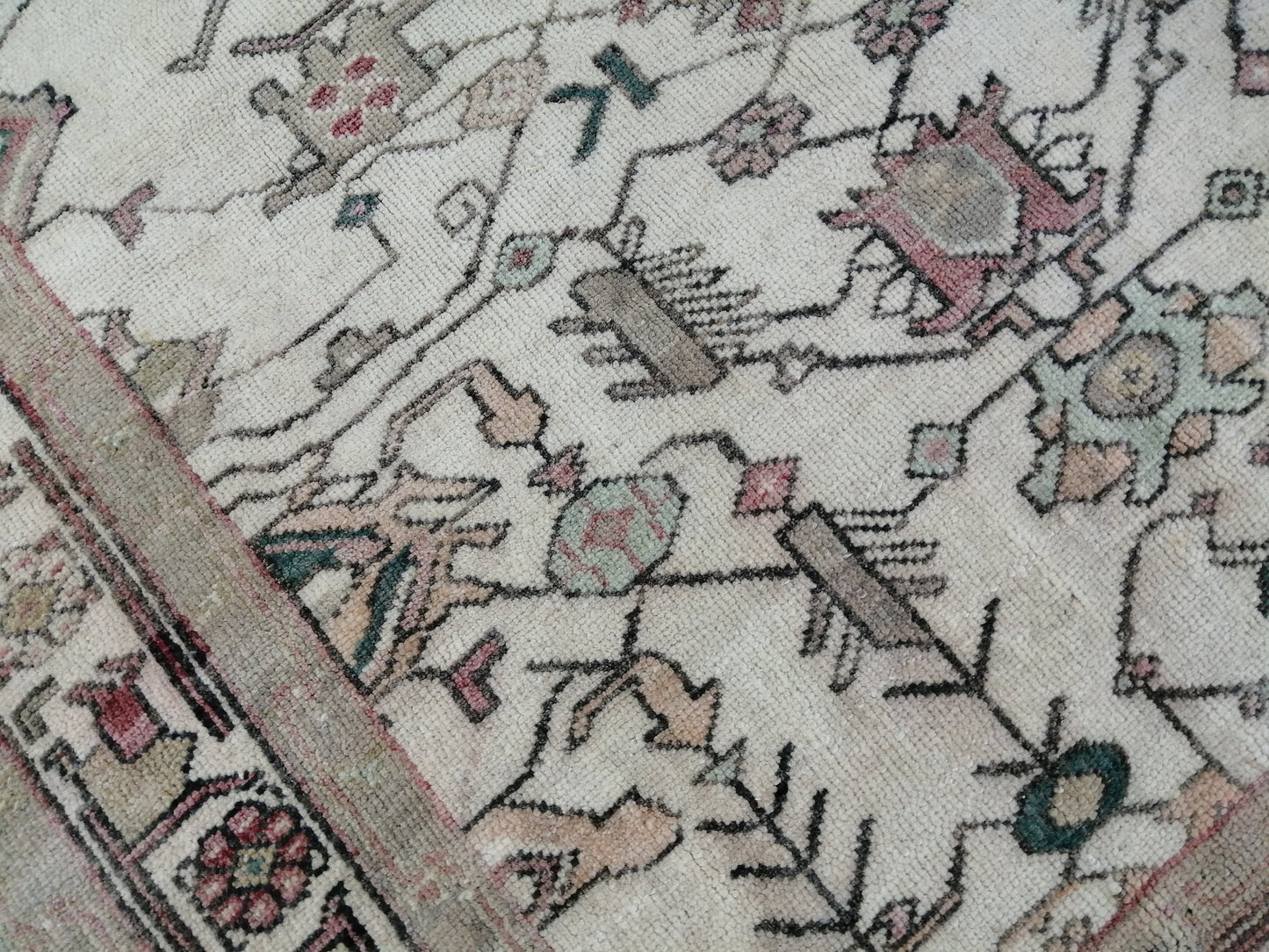 4 X 5 OUSHAK RUG Wool TURKISH Oushak Rug Vintage Oushak Runner Rug Vintage Hand Made Rugs Vintage Turkish Rug